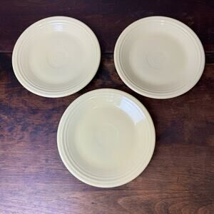 Fiesta FiestaWare Set of 3 Vintage 1987-2002‎ Yellow Dessert Saucer plates